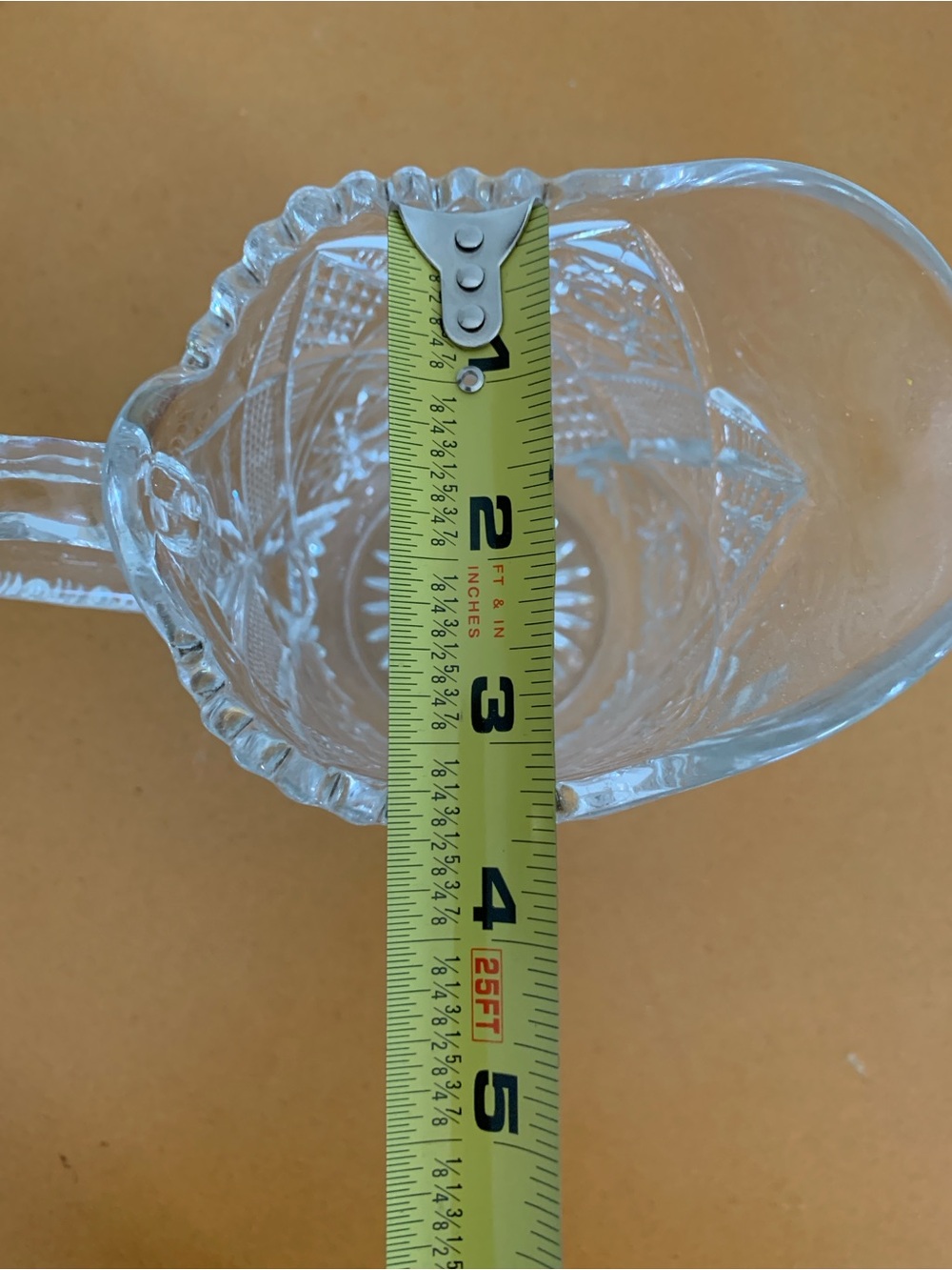 Cut glass small drink pitcher, dinnerware - Picture 10 of 10